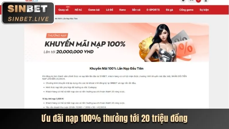 Thưởng nạp tiền và vòng quay miễn phí